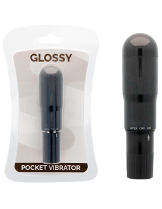 GLOSSY - POCKET VIBRATOR BLACK