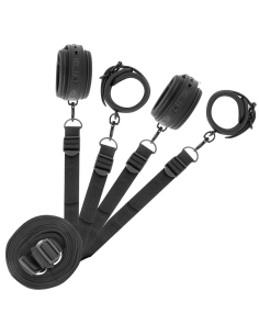 FETISH SUBMISSIVE - SET OF HANDCUFFS AND TIES WITH NOPRENE LINING