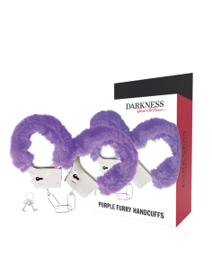 DARKNESS - LILAC LINED METAL HANDCUFFS