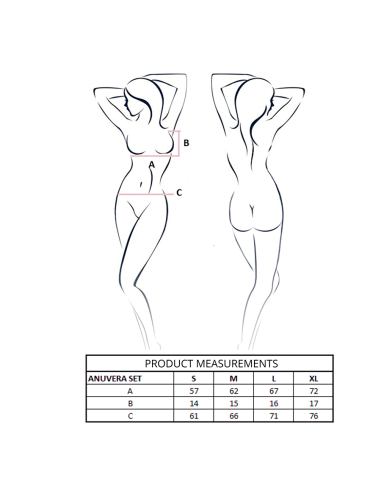 PASSION - ANUVERA BRA THONG SET WHITE L-XL