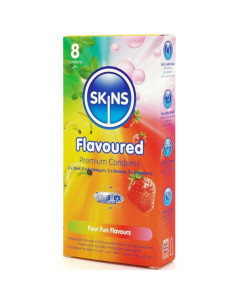 SKINS - MULTI FLAVORS PREMIUM CONDOMS PACK 8 2