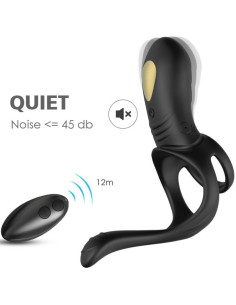 ARMONY - JOY JUMPER RING VIBRATOR FOR COUPLES and ANAL PLUG REMOTE CONTROL BLACK