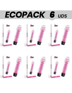 ECOPACK 6 UNITS - GLOSSY AXEL VIBRATOR PINK