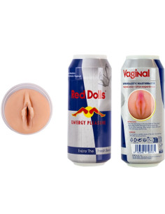 ALIVE - RED DOLL MALE MASTURBATOR VAGINA ENERGETIC DRINK CAN