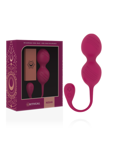 RITHUAL - NISHA ĮKRAUNAMI VIBRUOJANTYS KEGELIO KAMUOLIAI SU ORCHIDĖJOMIS