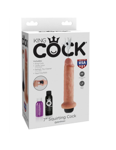 KING COCK - 17.8 CM SQUIRTING DILDO