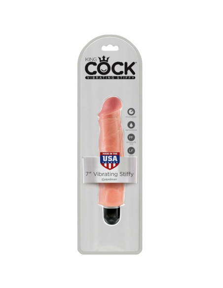 KING COCK - 17,8 CM VIBRUOJAMAS STANDUS MĖSOS LYNIS
