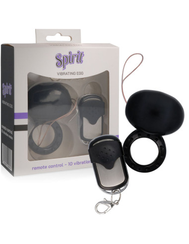 SPIRIT - VIBRATING REMOTE CONTROL COCK RING BLACK