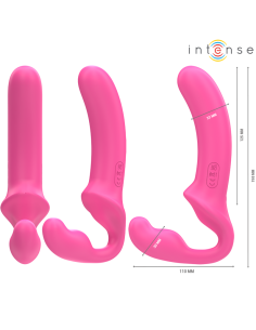 INTENSE - AMY DVIGUBAS VIBRATORIUS 20 CM ROŽINIS SU NUOTOLINIO VALDYMO VALDYMU 2