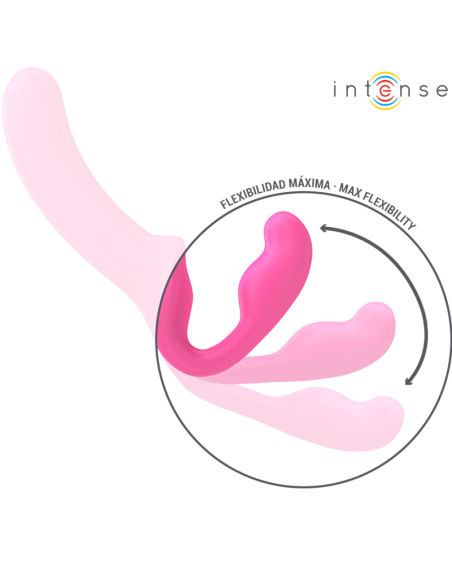 INTENSE - AMY DVIGUBAS VIBRATORIUS 20 CM ROŽINIS SU NUOTOLINIO VALDYMO VALDYMU