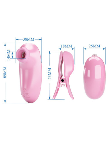 PRETTY LOVE - IMONIE 3-IN-1 MULTIFUNCTIONAL SET WITH SUCTION CUP, NIPPLES AND CLITORIS