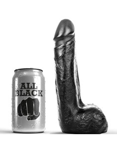 ALL BLACK - SOFT BLACK REALISTIC DILDO 20 CM
