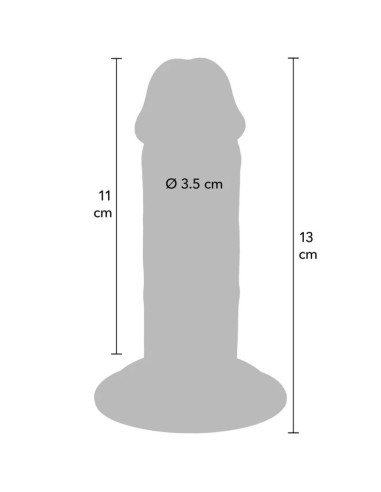 GET REAL - DELUXE THICK DOUBLE-DENSITY TPE DONG 13 CM