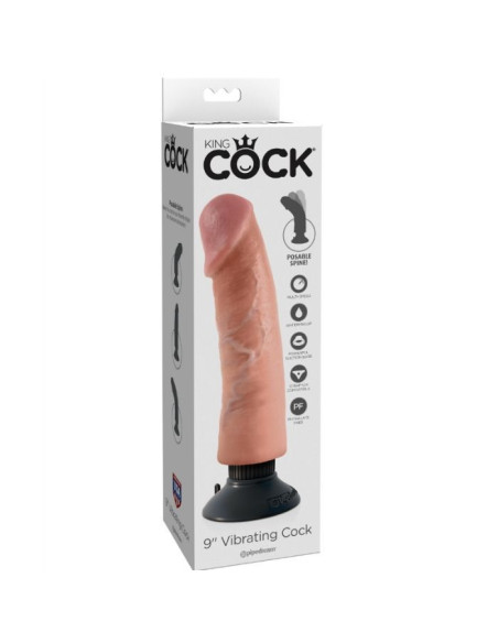 KING COCK - 23 CM VIBRATING COCK FLESH