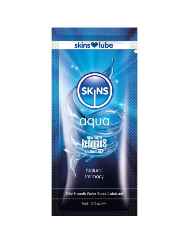 SKINS - AQUA VANDENS PAGRINDAS LUBRIKANTAS VIENKARTINĖ DOZĖ 5 ML