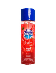 SKINS - VANDENS PAGRINDU PAGAMINTAS LUBRIKANTAS SU VAISIŲ AROMATU, BRAŠKĖS, 130 ML