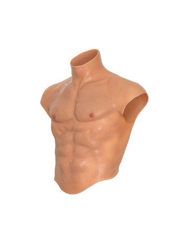 HIDDEN DESIRE - ALTER EGO SILIKONINIAI VYRIŠKI LIEMENS MARŠKINĖLIAI SU ABS ODOS GAMINIMU