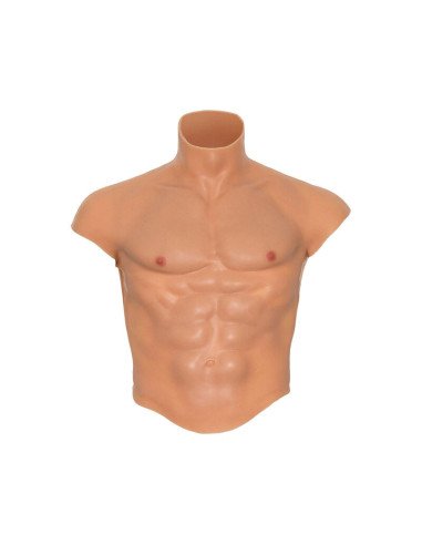 HIDDEN DESIRE - ALTER EGO SILIKONINIAI VYRIŠKI LIEMENS MARŠKINĖLIAI SU ABS ODOS GAMINIMU