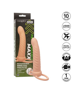 CALEXOTICS - MAXX briaunotas dvigubas skverbtuvas, 10 vibracijų, skirtas kūnui 2