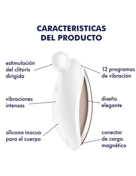 SATISFYER – „SPOT ON 2“ VIBRATORIUS ŽIEDAS, BALTAS