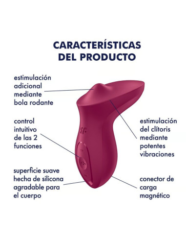 SATISFYER - EXCITERRR UŽDĖJAMAS KLITORIO VIBRATORIUS SU UOGŲ SKONIU