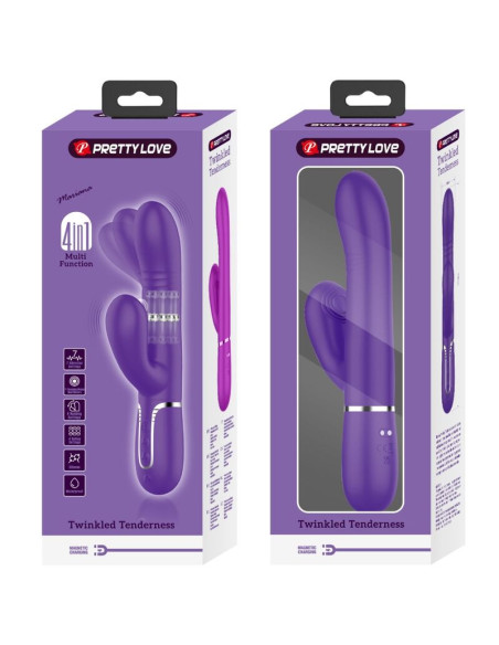 PRETTY LOVE - DAUGIAFUNKCIS G-SPOT VIBRATORIUS VIOLETINIS