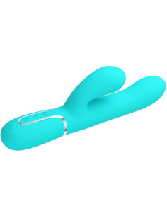 PRETTY LOVE - DAUGIAFUNKCINIS G-SPOT VIBRATORIUS ŽALIAS GYVŪNŲ SKONIO