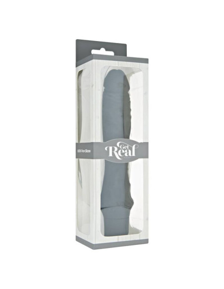 GET REAL - KLASIKINIS DIDELIS JUODAS VIBRATORIUS