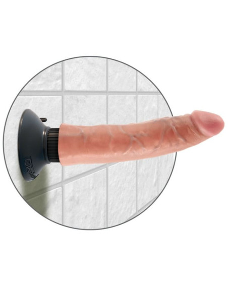KING COCK - 17.78 CM VIBRATING COCK FLESH