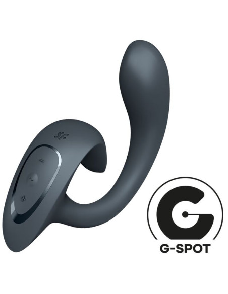 SATISFYER - G FOR GODDESS 1 SU KLITORIAUS MASAŽUOKLIU TAMSI PILKAS