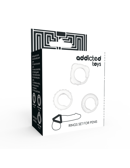 ADDICTED TOYS - C ŽIEDŲ RINKINYS SKAIDRUS