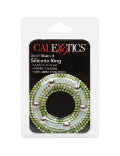 CALEXOTICS - STEEL BEADED SILICONE RING XL 2