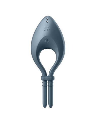 SATISFYER - BULLSEYE RING VIBRATOR APP GREY