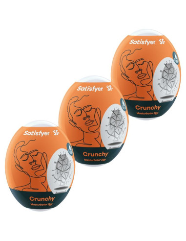 SATISFYER - 3 traškūs masturbatoriaus kiaušiniai