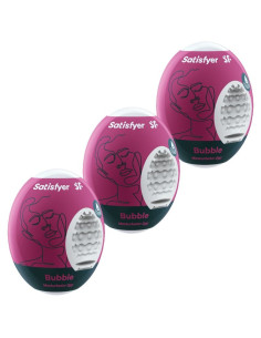 SATISFYER - 3 MASTURBATOR EGGS BUBBLE
