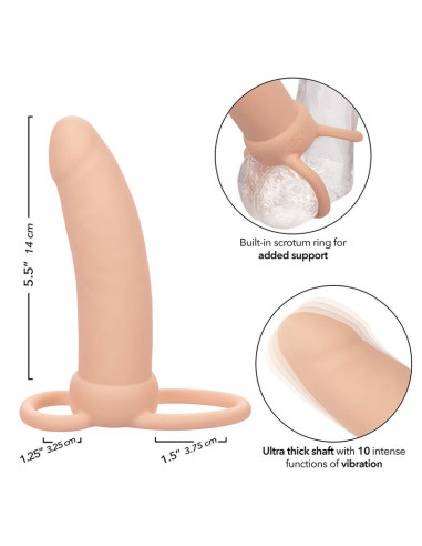 CALEXOTICS - MAXX THICK DUAL PENETRATOR 10 VIBRATIONS FLESH