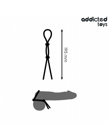 ADDICTED TOYS - SILIKONINĖ VIRVĖ DVIGUBO KILPO VARPAI