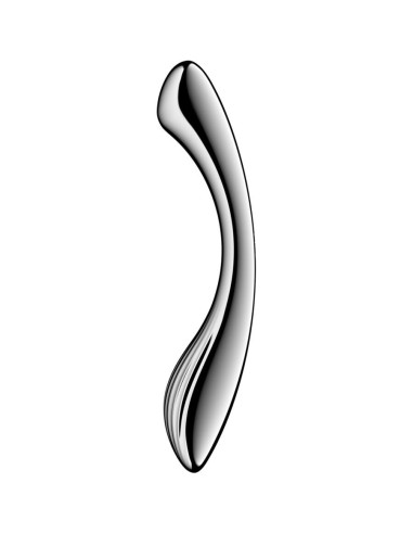 SATISFYER - PURE GRAVITY 1 NERŪDĖJANČIO PLIENO DVIGUBAS DILDO