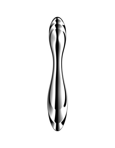 SATISFYER - PURE GRAVITY 2 NERŪDĖJANČIO PLIENO DVIGUBAS DILDO