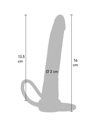 GET REAL - DOUBLE TROUBLE SILIKONINIS ANALINIS PENETRATORIAUS 16 CM
