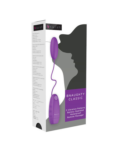 B SWISH - BNAUGHTY CLASSIC vibruojanti kulka, violetinė
