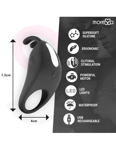 MORESSA - BRAD PREMIUM SILICONE RECHARGEABLE BLACK