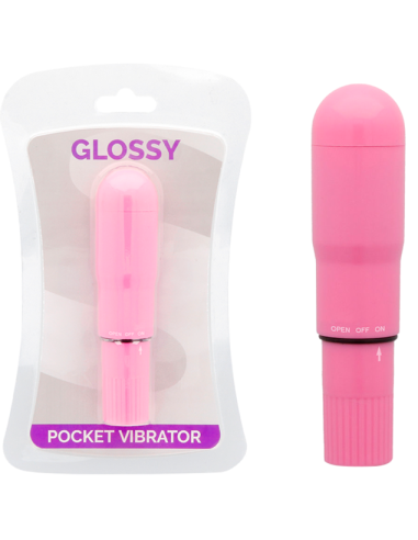 GLOSSY - KIŠENINIS VIBRATORIUS TOLIOS ROŽĖS SPALVA