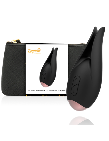 COQUETTE CHIC DESIRE - CLITORIAL STIMULATOR BLACK - GOLD FLOWER