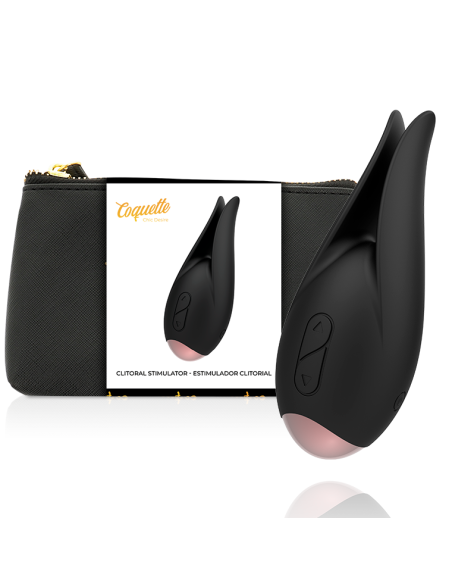 COQUETTE CHIC DESIRE - CLITORIAL STIMULATOR BLACK - GOLD FLOWER