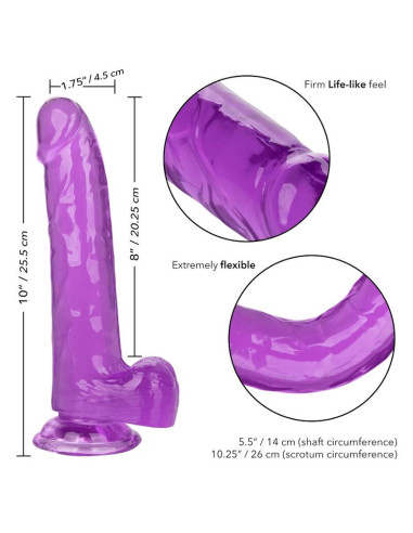 CALEXOTICS - karalienės dydžio dildo, violetinis, 20,3 cm