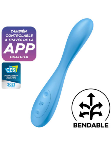 SATISFYER – G-SPOT FLEX 4“ DAŽNIASIS VIBRATORIUS, MĖLYNAS