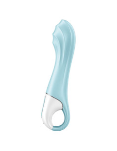 SATISFYER – pripučiamas G-SPOT vibratorius su oro pompa, mėlyna programėlė