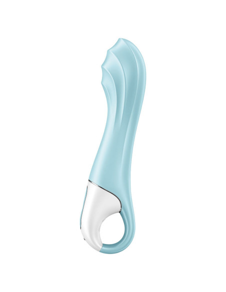 SATISFYER – pripučiamas G-SPOT vibratorius su oro pompa, mėlyna programėlė