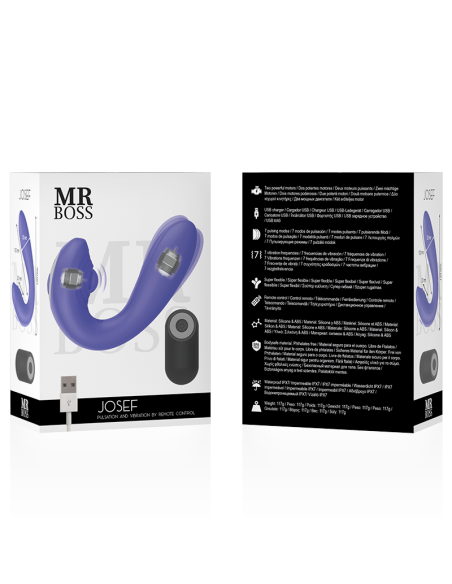 MR BOSS - JOSEF PULSACIJOS IR VIBRACIJOS NUOTOLINIO VALDYMO PULTELIS POROMS